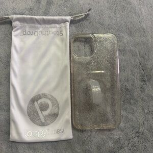 iPhone 14 Loopy case - clear sparkle